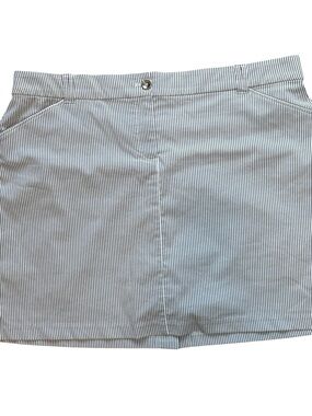 Charter club Striped Women's Cotton Blend Skirt with shorts liner- Blue/White